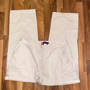 Chaps 100% Cotton Beige Cargo Pants-Size 36” x 32”